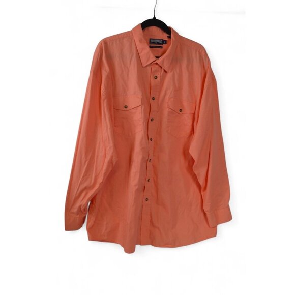 Panhandle Slim Western Shirt Men's XXLT Orange Pearl Snap Long Sleeve - Picture 2 of 4